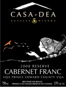 Casa-Dea Estates Winery Reserve Cabernet Franc 2009